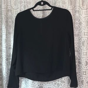 Black sheer long sleeve top